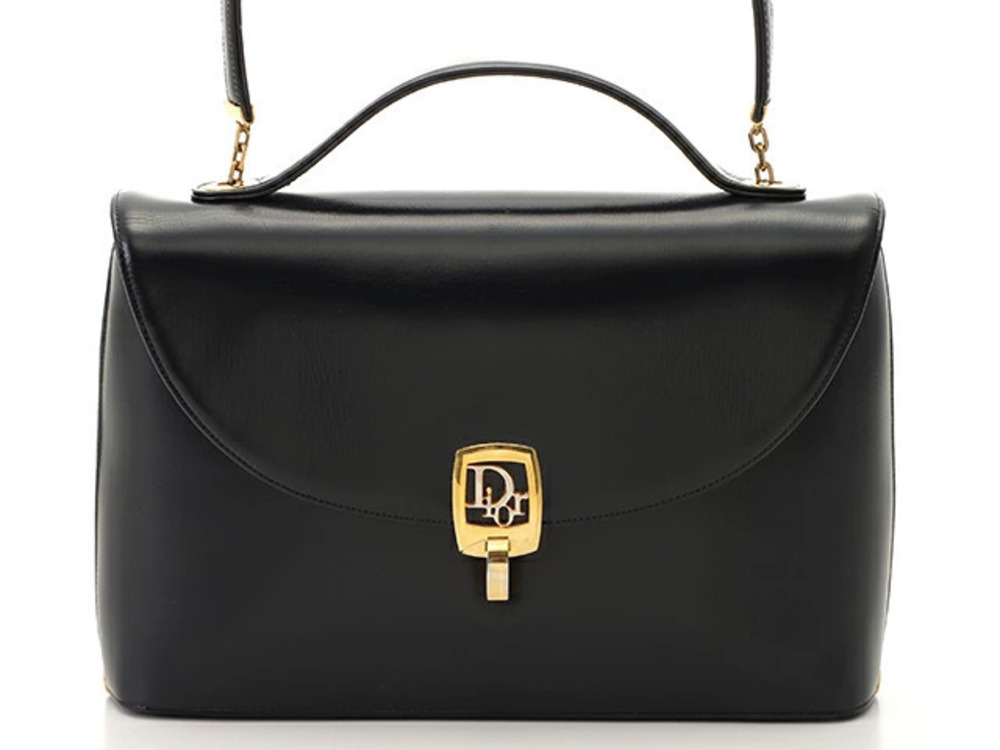 Christian Dior shoulder bag Navy Blue calfskin